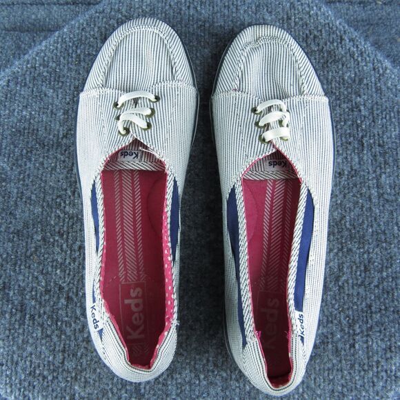 Keds Women Sneaker Shoes‎ Size 8.5 Medium White Fabric Slip On - Picture 6 of 10